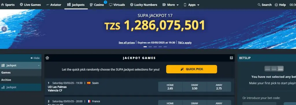 Supa Jackpot ya SportPesa yafikia Tzs 1.28 bilioni jukwaa maarufu la ushindi unaobadilisha maisha Tanzania